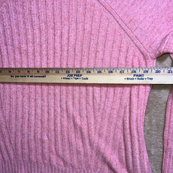 American Eagle Women Small Pink Stripe Knitted Loose‎ Pullover Sweater (R) - Picture 4 of 5